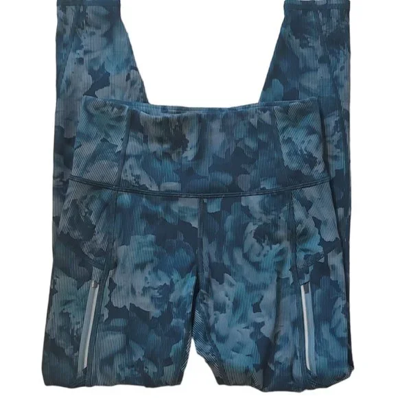 Athleta Leggings Rainier Printed Tight Spliced Floral Minimalistic XS - Picture 4 of 12